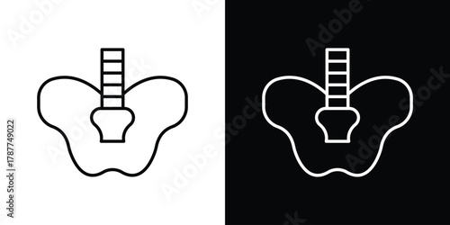 Pelvis icon - stroke design. pixel perfect editable line icons