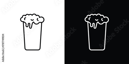 Pint of beer icon - stroke design. pixel perfect editable line icons