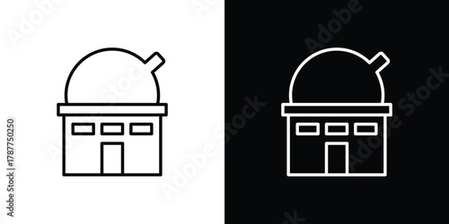 Planetarium icon - stroke design. pixel perfect editable line icons