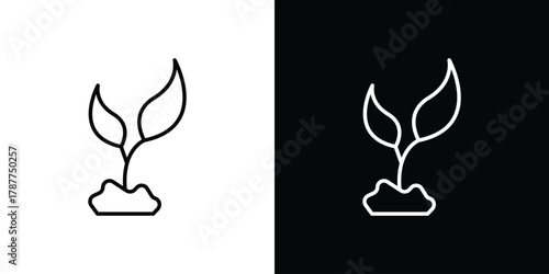 Plant icon - stroke design. pixel perfect editable line icons