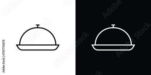 Platter icon - stroke design. pixel perfect editable line icons