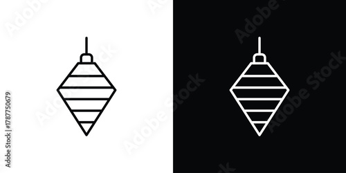 Plumb bob icon - stroke design. pixel perfect editable line icons