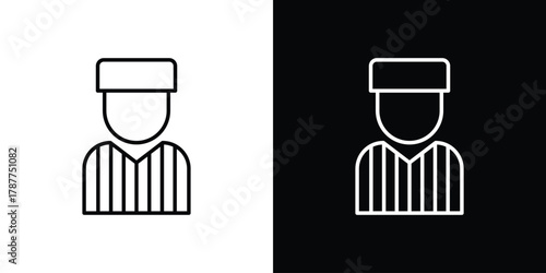 Prisoner icon - stroke design. pixel perfect editable line icons
