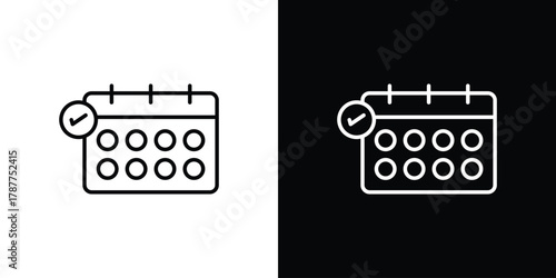 Reservation icon - stroke design. pixel perfect editable line icons