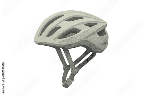 Modern cycling safety helmet with ventilation openings and adjustable straps