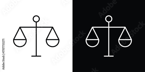 Scale icon - stroke design. pixel perfect editable line icons