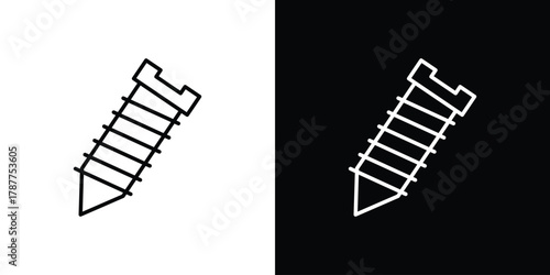Screw icon - stroke design. pixel perfect editable line icons
