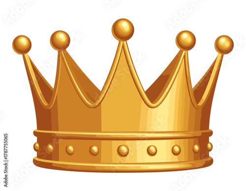 golden crown isolated on white background