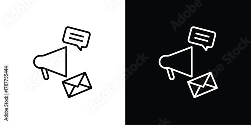 Social campaign icon - stroke design. pixel perfect editable line icons