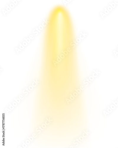 Bright yellow spotlight PNG with glowing streaks and radiant beams. Luminous rays create a warm and dynamic effect for digital and abstract designs. Ideal for modern, festive, or creative projects.