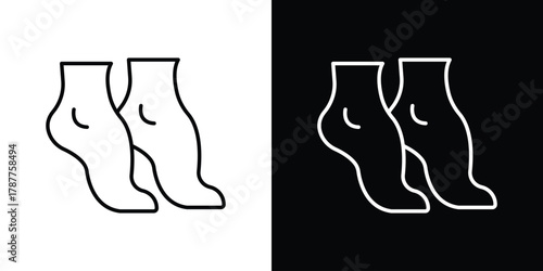 Tiptoe feet icon - stroke design. pixel perfect editable line icons