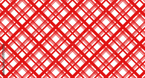 Red and white diagonal stripes background vector illustration. Candy cane pattern for Christmas or New Year concept, flat lay. Stripe pattern for gift wrap, fabric pattern, textile, tile and wallpaper