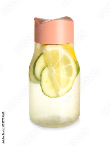 Sports bottle of lemonade w...