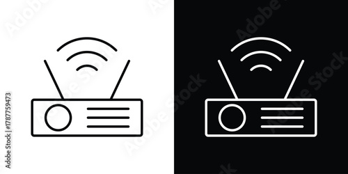 Transmitter icon - stroke design. pixel perfect editable line icons