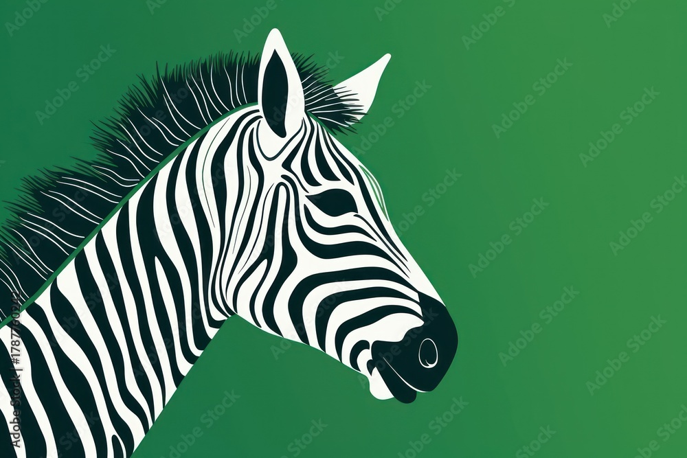 Naklejka premium Zebra wildlife animal mammal.