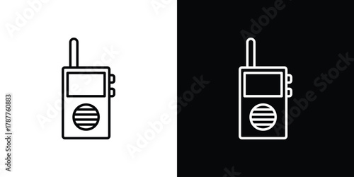 Walkie talkie icon - stroke design. pixel perfect editable line icons