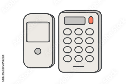 Wireless security system remote controls featuring keypad and display screen