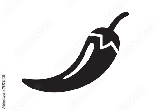 Chili pepper icon,Chili pepper solid vector