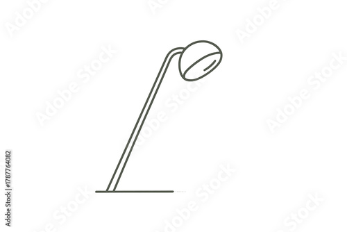 Minimalist line art of a modern adjustable floor lamp design