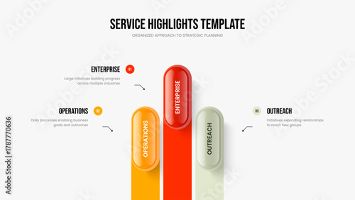 Consulting Campaign Three Option Diagram Slideshow Template. Project Report Presentation Layout Vector Illustration. Company Solution 3 Element Infographic Frame Design.