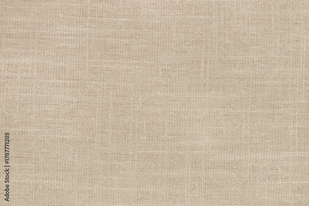 Fototapeta premium Brown linen fabric texture background, seamless pattern of natural textile.