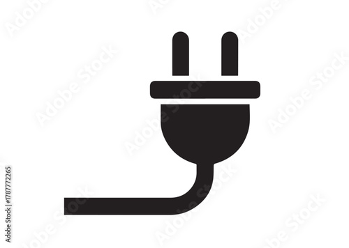 Electric plug icon, Electric plug solid vector