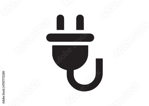 Electric plug icon, Electric plug solid vector