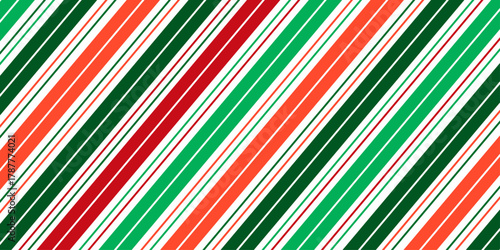 Candy cane striped pattern. Seamless Christmas background. Peppermint wrapping texture.