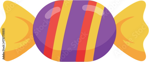 Striped candy wrapper sweet treat
