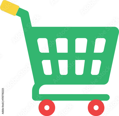 Green shopping cart icon