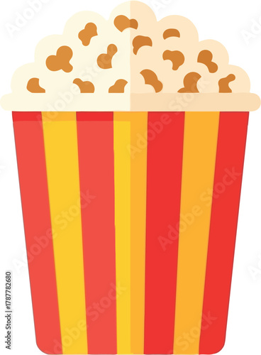 Popcorn bucket red yellow stripes cinema snack