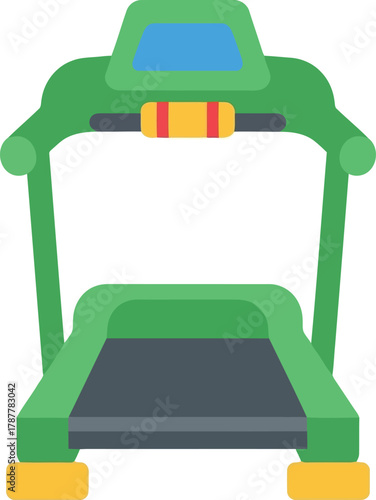 Green treadmill icon cardio fitness machine