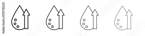 High cholesterol icon outline symbol. Editable Stroke collection.