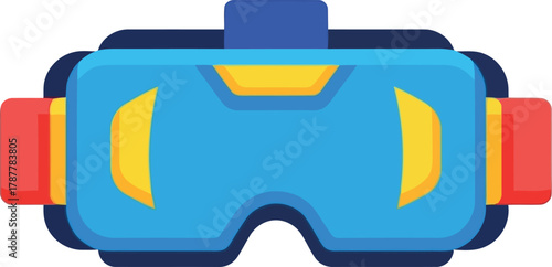 Vibrant vr headset icon future tech gaming