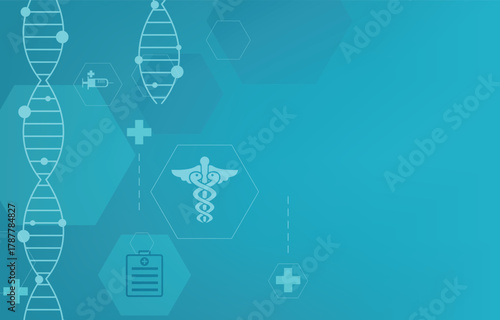 Technology blue medical wallpaper.genetic medical concept