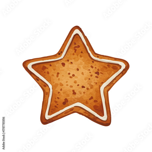 Watercolor-style Christmas cookie illustration