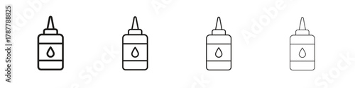 Nasal spray bottle icon outline symbol. Editable Stroke collection.