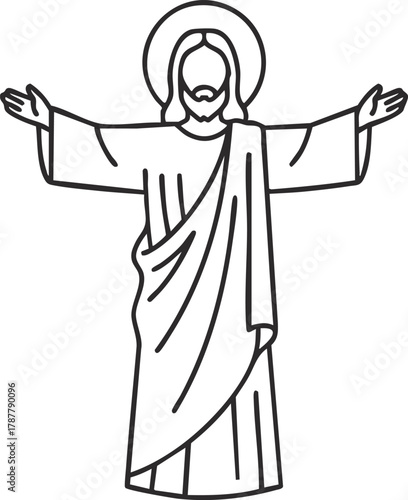 Resurrection of Jesus vector illustration 