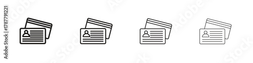 Personal documents icon outline symbol. Editable Stroke collection.