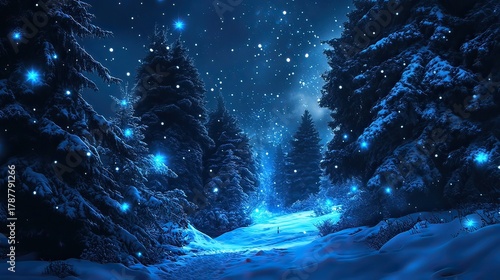 christmas tree in the night