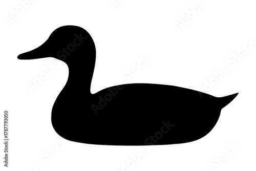 silhouette of  duck on a calm day