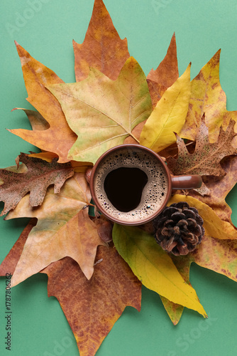 Composition with cup of aro...