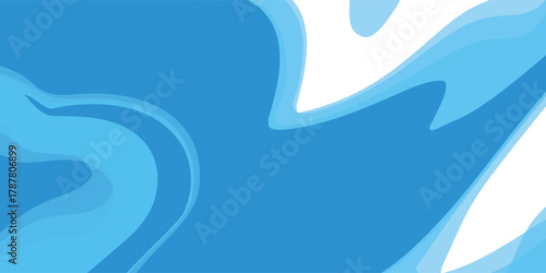 Blue wavy water splash shapes, ocean waves, landscape water ripples for background, eps 10.