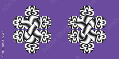 Endless eternity knot vector illustration, infinite loop design