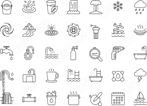 Collection of waterrelated icons