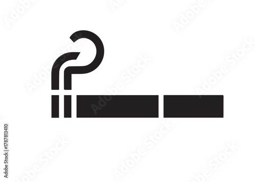 Cigarette icon, Cigarette solid vector