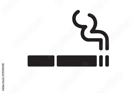 Cigarette icon, Cigarette solid vector