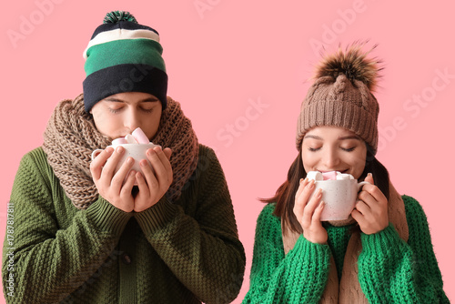 Young couple in winter clot...