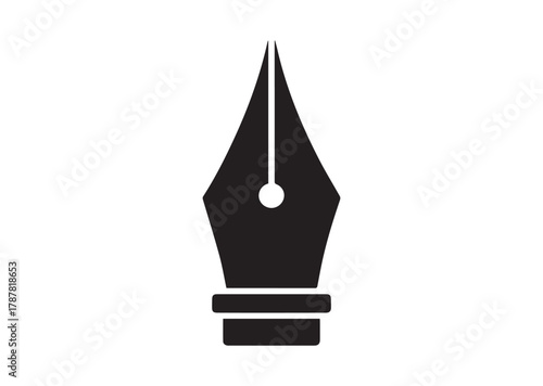 Fountain Pen Nib icon, Fountain Pen Nib solid vector