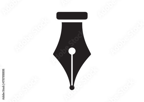 Fountain Pen Nib icon, Fountain Pen Nib solid vector